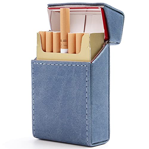 Ein Herz Zigarettenbox aus Silikon mit Magnetverschluss, Passend für eine Zigarettenschachtel in Standardgröße, Hellblaues Zigarettenetui, Kann 20 Zigaretten Halten von Ein Herz