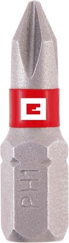 Original Einhell 3x Standard Bits 25 mm PH1 (1/4" C6.3 Schaft, CrV-Stahl, Einsteiger geeignet) von Einhell Accessories