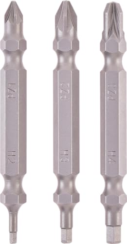 Original Einhell Doppel-Bit-Set, 3-tlg., 65 mm, PZ/H (Chrom Vanadium, vielseitige Abtriebe, E 6.3 Schaft) von Einhell Accessories