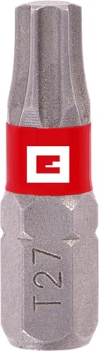 Original Einhell Standard-Bits, 3-tlg., 25 mm, T27 (Chrom Vanadium, präzises Schrauben, gute Kontrolle, roter Farbring, C 6.3 Schaft) von Einhell Accessories