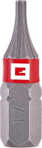 Original Einhell Standard-Bits, 3-tlg., 25 mm, T7 (Chrom Vanadium, präzises Schrauben, gute Kontrolle, roter Farbring, C 6.3 Schaft) von Einhell Accessories