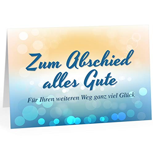 XXL Abschiedskarte (A4) | Für IHREN weiteren Weg ganz viel Glück | mit Umschlag | edle und hochwertige Klappkarte | Zum Abschied | Große Karte für Kollegen, Pension, Rente | Maxi Karte | Überformat von Einladungskarten Manufaktur Hamburg