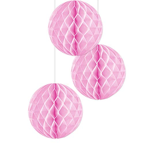 EinsSein 3 x Honeycomb WABENBÄLLE Supreme rosa DM 25cm Hochzeit Wedding Wabenball Dekoration Lampion von EinsSein