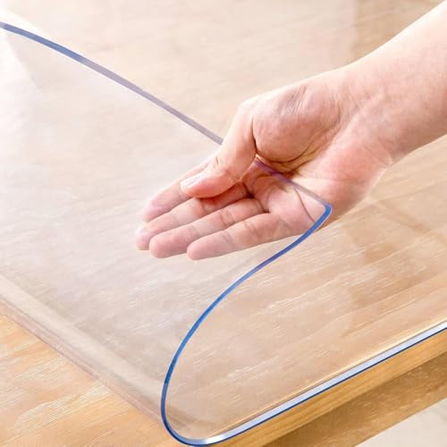 Eisdroma Transparente Tischabdeckung, 81,3 x 81,3 cm, 2 mm dick, transparenter Tischschutz für Esstisch, Kunststoff-Tischabdeckung, wasserdichte Tischunterlage für Küche, Büro Eisdroma Transparente Tischabdeckung, 81,3 x 81,3 cm, 2 mm dick, transparenter Tischschutz für Esstisch, Kunststoff-Tischabdeckung, wasserdichte Tischunterlage für Küche, Büro von Eisdroma