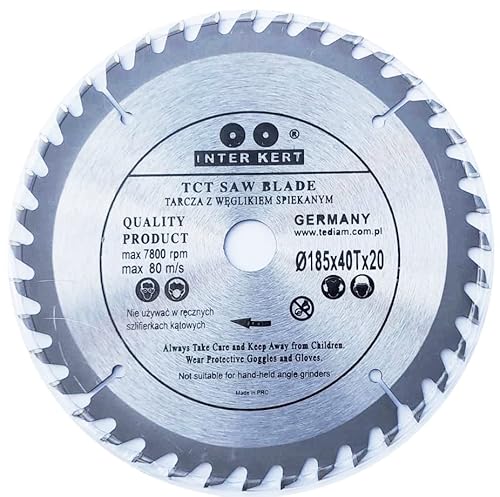 185mm Sägeblatt Kreissägeblatt für Holz 185 x 20-16 mm 40 Zähne von Eisenwolf