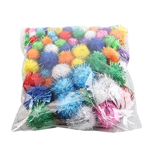 Eiudxue 100 stücke Glitzer Lametta Pompons Form Applikationen Patches DIY Handwerk Spielzeug Kleidung Nähen Material Frau DIY Zubehör von Eiudxue