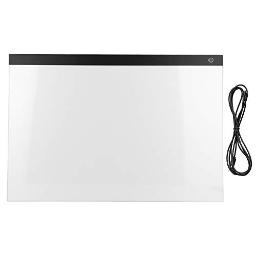 A2 Leuchttisch Light Pad Leuchtkasten, Dimmbare Ultradünne Leuchtplatte und LED Zeichnung Pad Lightpad mit USB-Kabel Zum Zeichnen Animieren Skizzieren von Ejoyous