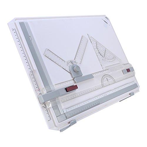 A3 Zeichenbrett Set, Geo-Board Zeichenplatte Multifunktions Zeichenbrett Werkzeug mit Parallel-Zeichenschiene Zeichenblock Augenschutz, für Office Arbeiten et Studenten Studium von Ejoyous