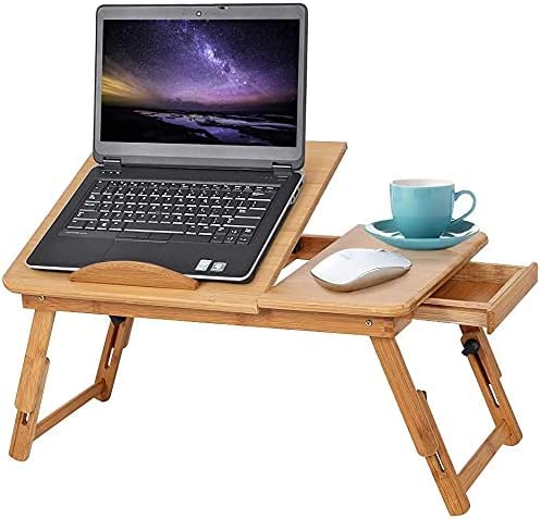Ejoyous Bambus Laptoptisch Schreibtisch mit Schublade, klappbarer Notebooktisch Betttisch höhenverstellbar für Lesen oder Frühstücks Zeichentisch und Esstisch Bett 50 * 30 * 20 cm Ejoyous Bambus Laptoptisch Schreibtisch mit Schublade, klappbarer Notebooktisch Betttisch höhenverstellbar für Lesen oder Frühstücks Zeichentisch und Esstisch Bett 50 * 30 * 20 cm von Ejoyous