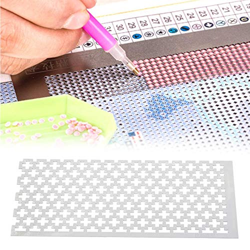 Diamant Malerei Masche Lineal, Diamond Painting Schablone Eckige Steine Edelstahl Diamantmalerei Fixwerkzeuge DIY Zeichnungs Werkzeug Zubehör von Ejoyous