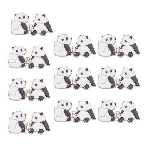 Eladcncmc 10 Paar Panda-förmige Jeans-Taillenverlängerung, Taillenversteller, Taillenverlängerung, Knopf für Jeans, um enger zu machen von Eladcncmc