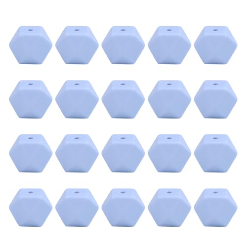 Eladcncmc Geometrische Bastelperlen, achteckig, Kunstharz, 14 mm, Abstandshalter für handgefertigte Schmuckherstellung, Heimdekoration, 20 Stück von Eladcncmc