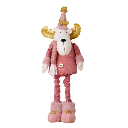 Eladcncmc Große Weihnachtsfigur, weicher Stoff, Tischdekoration, verstellbare Teleskop-Puppen, erweiterbare Figur für Zuhause von Eladcncmc