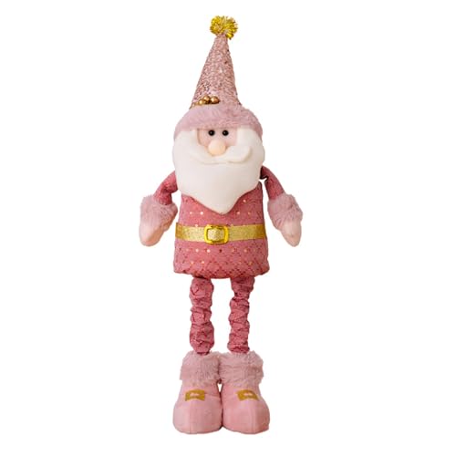 Eladcncmc Große Weihnachtsfigur, weicher Stoff, Tischdekoration, verstellbare Teleskop-Puppen, erweiterbare Figur für Zuhause von Eladcncmc