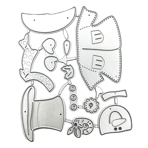 Eladcncmc Weihnachts-Serie, Metall-Stanzformen, Weihnachtsschlitten, Schablonen, Prägeschablonen für Alben, Karten, Dekorationen von Eladcncmc