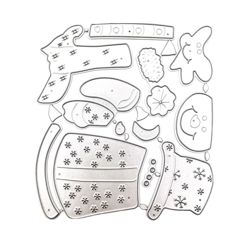 Eladcncmc Weihnachts-Serie, Metall-Stanzformen, Weihnachtsschlitten, Schablonen, Prägeschablonen für Alben, Karten, Dekorationen von Eladcncmc