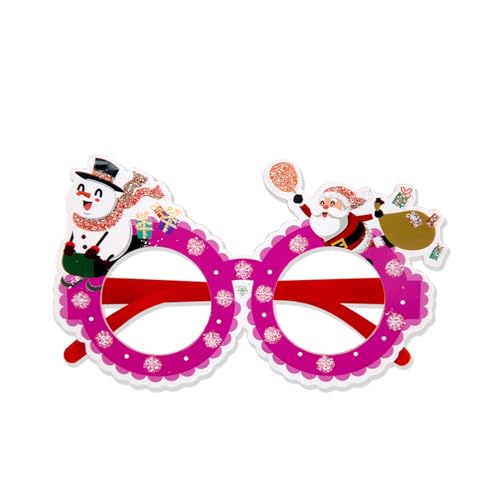 Eladcncmc Weihnachtsmann XmasTree Brille Rahmen Brille 2024 Silvester Party Supplies Weihnachtsdekoration Kind Geschenk von Eladcncmc