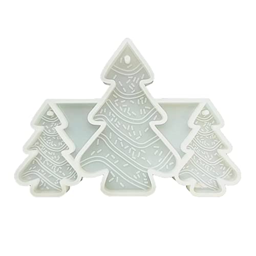 Glänzende Glänzende Form Mit 3 Mulden Weihnachtsbaum Schlüsselanhänger Silikonform Schlüsselanhänger Anhänger Schmuck Epoxidharz Bastelformen von Eladcncmc