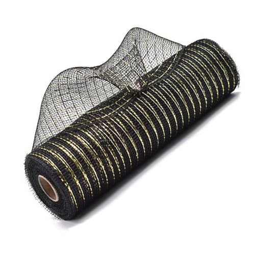 Wickelnetzband, 25,4 cm x 9,4 m, Metallfolie, Poly-Netzband für Kranz, Basteln, Urlaubsdekoration und Verpackung von Eladcncmc