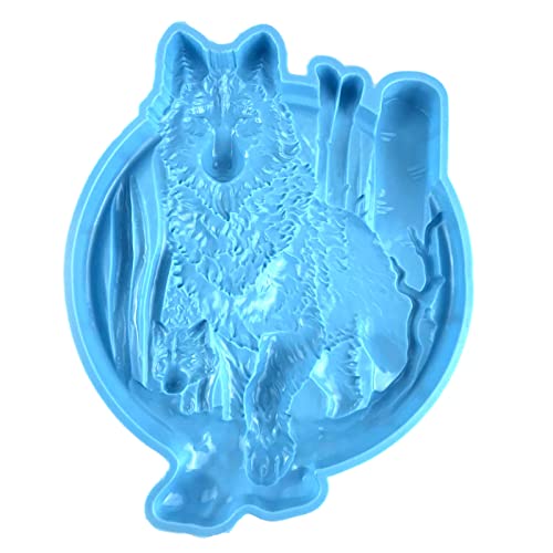 Wolf Relief Ornament Form Kleine Silikon Anhänger Form Wand Dekor Schmuck Epoxidharz Gießen Schmuckherstellung von Eladcncmc