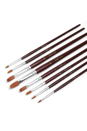 Elan Katzenzungen Pinselset mit kurzem Griff, 8X Katzenzungen Pinsel für Acrylfarben, Borstenpinsel, Künstlerpinsel Set, Acryl Pinselset, Malpinsel Acryl, Pinsel Acrylfarben, Filbert Paintbrush Set Elan Katzenzungen Pinselset mit kurzem Griff, 8X Katzenzungen Pinsel für Acrylfarben, Borstenpinsel, Künstlerpinsel Set, Acryl Pinselset, Malpinsel Acryl, Pinsel Acrylfarben, Filbert Paintbrush Set von Elan