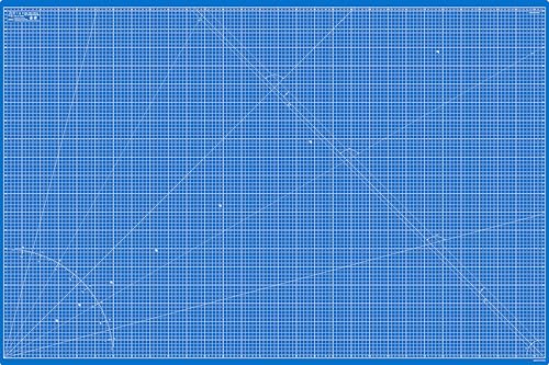 Elan Schneidematte 150x100 CM Blau, 5-lagige Schneidematte Selbstheilend, Bastelunterlage Schnittfest, cutting mat, arbeitsunterlage werkstatt Schneidematte nähen 150x100 CM Schneideunterlage von Elan