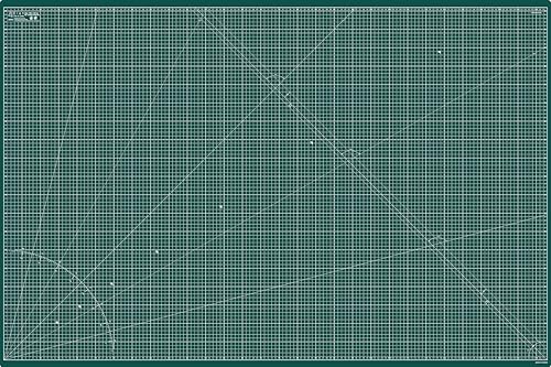 Elan Schneidematte 150x100 CM Grün, 5-lagige Schneidematte Selbstheilend, Bastelunterlage Schnittfest, cutting mat, arbeitsunterlage werkstatt Schneidematte nähen 150x100 CM Schneideunterlage von Elan