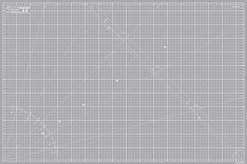 Elan Schneidematte A1 Grau, 5-lagige Schneidematte Selbstheilend, Bastelunterlage Schnittfest, Cutting Mat, Arbeitsunterlage Werkstatt Schneidematte Nähen 90x60 CM Schneideunterlage von Elan