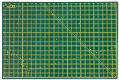 Elan Schneidematte A1 Grün, 5-lagige Schneidematte Selbstheilend, Bastelunterlage Schnittfest, Bastelmatte, Schreibtischunterlage und Schneidematte 90 x 60 CM, Schneideunterlage A1 zum Nähen von Elan