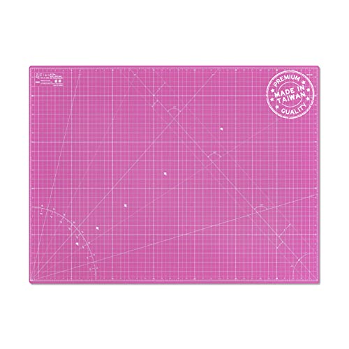 Elan Schneidematte A1 Rosa und Lila, 5-lagige Schneidematte Selbstheilend, Bastelunterlage Schnittfest, Cutting Mat, Arbeitsunterlage Werkstatt Schneidematte Nähen 36 x 24 INCH Schneideunterlage von Elan