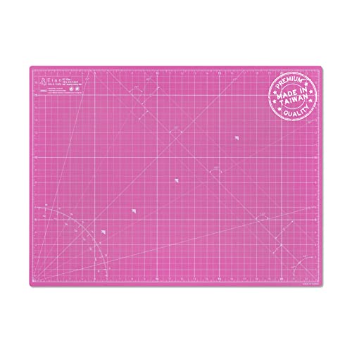 Elan Schneidematte A2 Rosa und Lila, 5-lagige schreibtischunterlage papier a2, Bastelunterlage Schnittfest, Cutting Mat, Arbeitsunterlage Werkstatt Schneidematte Nähen 24 x 18 INCH Schneideunterlage von Elan