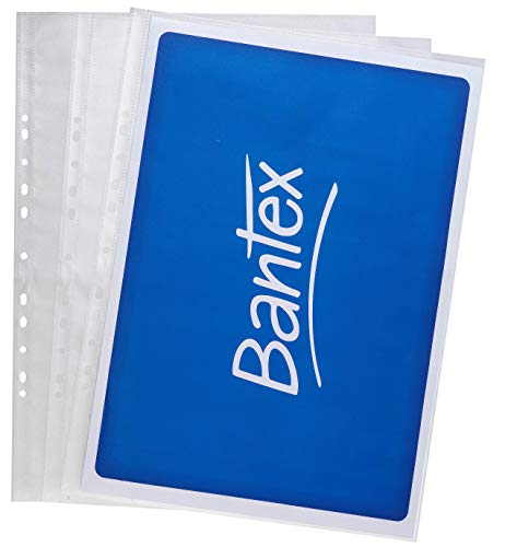 Bantex 203608 Klarsichtfolien mit Multilochung (A3, Öffnung oben, 120 micron, vertikal) 25 Stück transparent von Elba