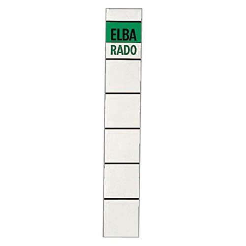 ELBA 100420946 Rückenschilder Rado 10er Pack schmal und kurz selbstklebend weiß von Elba