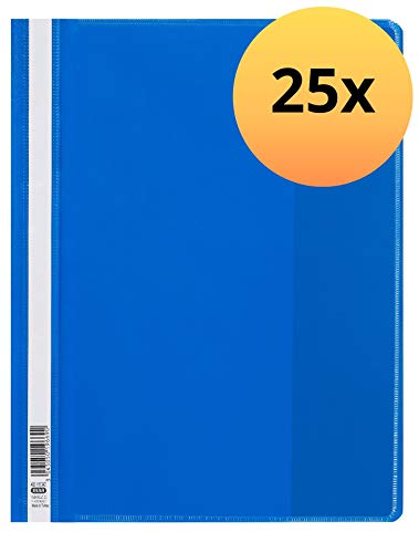 ELBA Schnellhefter, 25er Pack, DIN A4, Kunststoff, blau von Elba