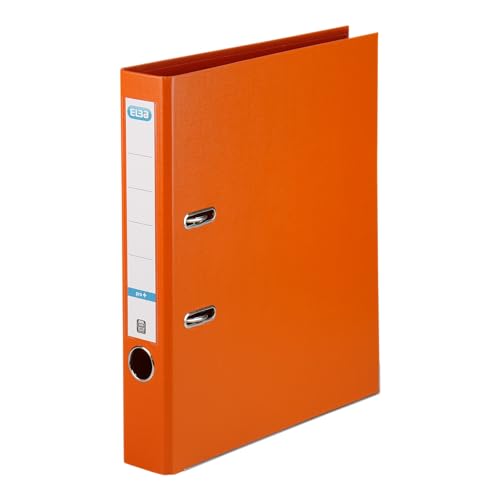 Elba Premium Akten-Ordner A4, smart Pro plus, 5 cm schmal, Kunststoff Ordner, orange, 1 Stück von Elba