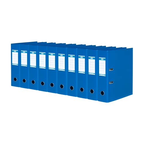 ELBA 100400541 Ordner Strong-Line 8 cm breit DIN A4 10 Stück doppelter Kantenschutz kobaltblau Möbelschonend - für den täglichen Gebrauch Zuhause oder im Büro von Elba