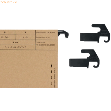 Elba Umrüststecker vertic 1 auf VL-REgistratur PS 40x4x27mm grau VE=10 von Elba