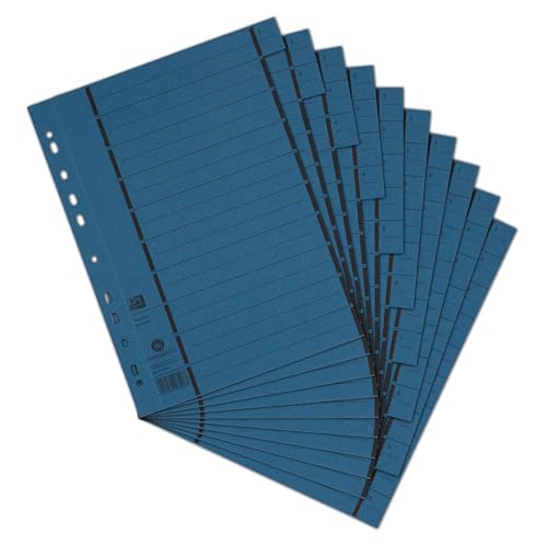 Oxford Trennblätter A4 aus Karton mit Perforation, blau, 100 Stück von Oxford