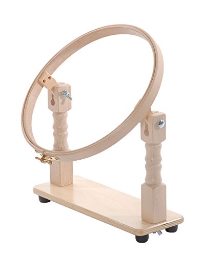 Elbesee Hoop mit Tisch Ständer, Holz, braun, 20 cm, 20,3 cm von Elbesee