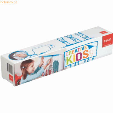 6 x Elco Zeichenpapierrolle Creative Kids 0,3x12,2m 90g/qm weiß von Elco