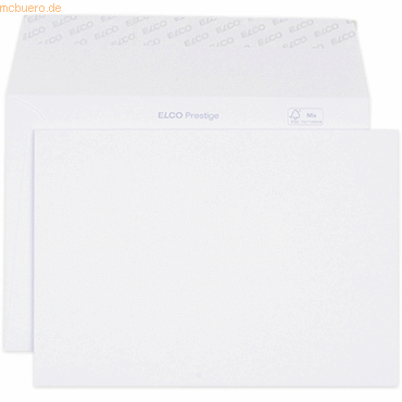 Elco Briefumschläge Prestige Box C5 hochweiß Haftklebung Papier 120 g/ von Elco