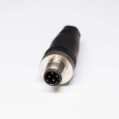 Elecbee M12 4 polig D Code männlicher Stecker, 12 mm Sensorkabelstecker Gewindesicherung M12 Aviation Stecker Rundsteckverbinder IP67 Wasserdicht Industrieller Rundstecker für den Außenbereich von Elecbee