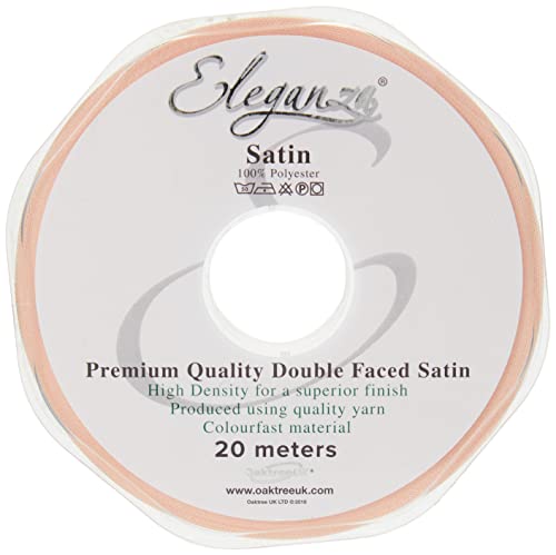 Eleganza 10 mm x 20 m Satinband doppelseitig, Champagne Gold von Eleganza