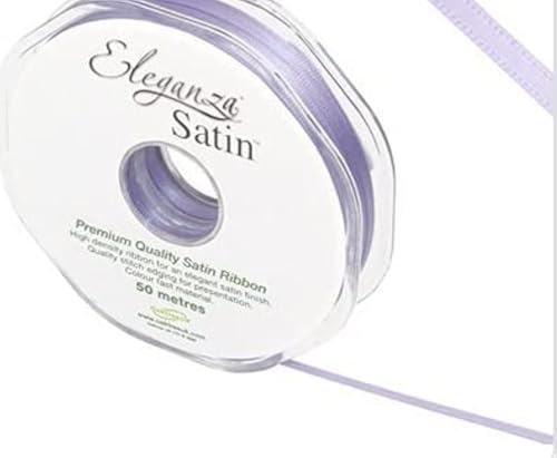 Eleganza 3 mm x 50 m Satinband doppelseitig, Lavendel von Eleganza