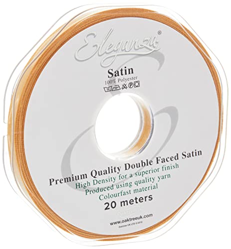 Eleganza 6 mm x 20 m Satinband doppelseitig, Gold von Eleganza