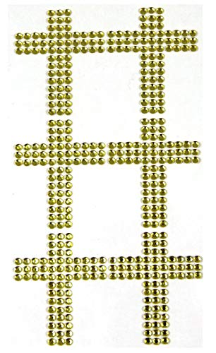 Eleganza Kreuz-Aufkleber, mit Strasssteinen, goldfarben Eleganza Kreuz-Aufkleber, mit Strasssteinen, goldfarben von Eleganza