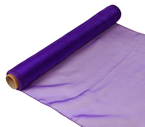 Eleganza gewebter Rand Organza, Violett, 40 cm x 9 m von Eleganza