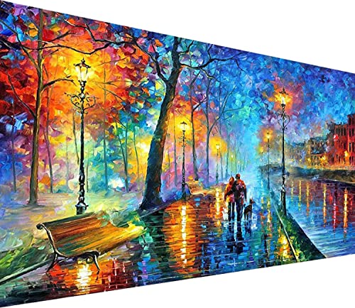 Eletiffi Diamond Painting Diamant Bilder Erwachsene Groß Xxl Landschaft 5d Full Voll Set Daiments Diy Malerei Strass Dimontpainting Diamontpating Komplett Anfänger Art Stickerei 40 x 85 Baum von Eletiffi