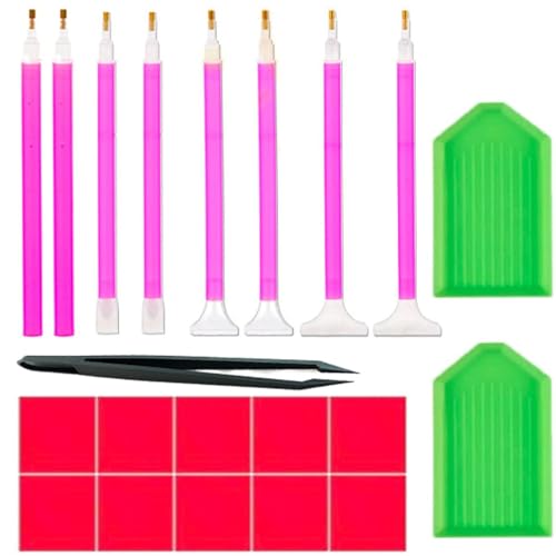 ElevaPulse 21 Stück Diamond Painting Stift, Diamond Painting Zubehör Stift, Diamond Painting Stifte, Diamond Painting Zubehör Stifte, Für Diy Diamantmalerei Stickerei Nagelwerkzeug Painting Craft von ElevaPulse