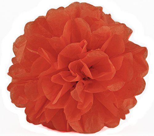 Elfenstall Seidenpapier PomPom für Ihre Hochzeit oder Party als Dekoration in der Farbe orange und Größe Durchmesser 30 cm von Elfenstall